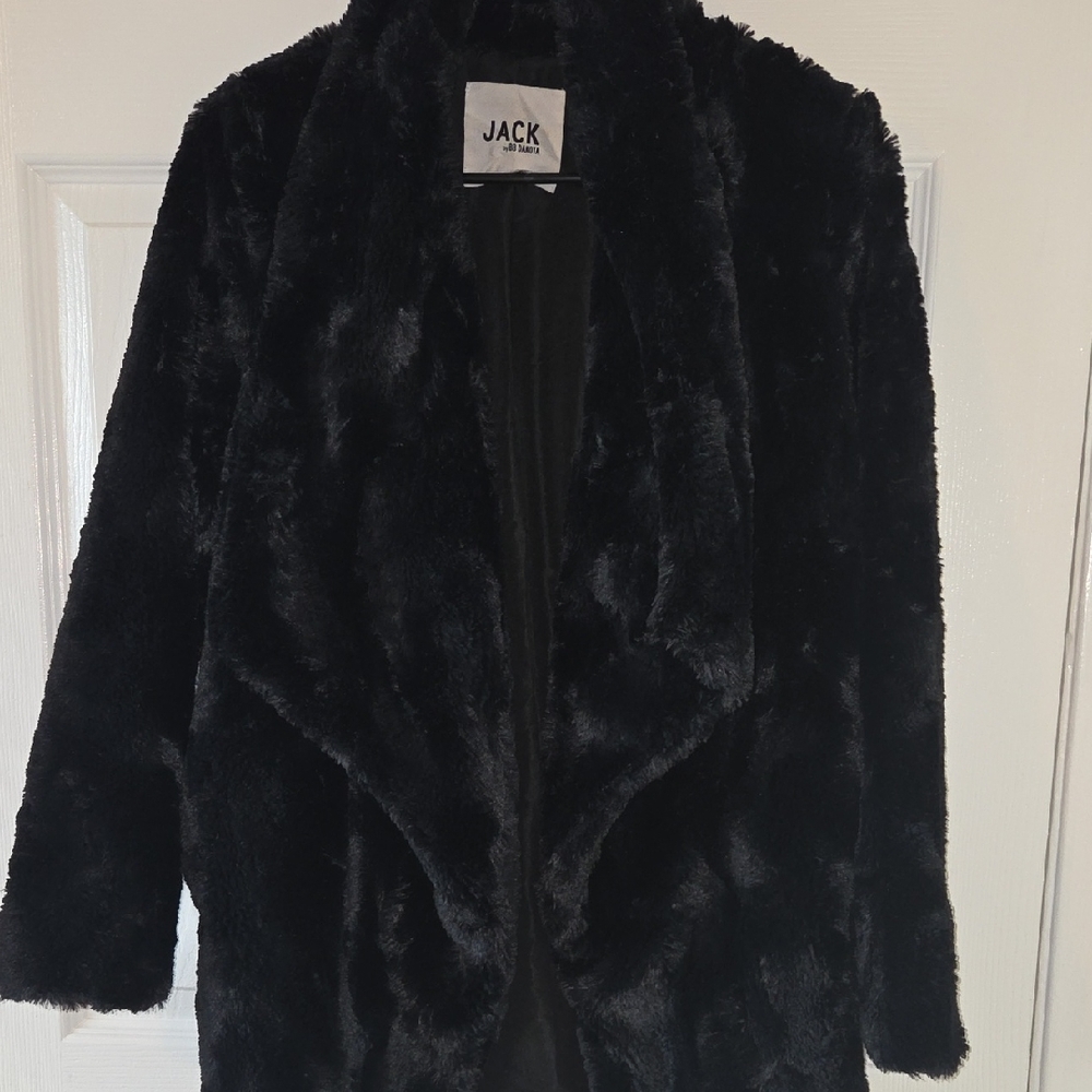 Jack by BB Dakota Women's Plush Black Teddy Jacket
